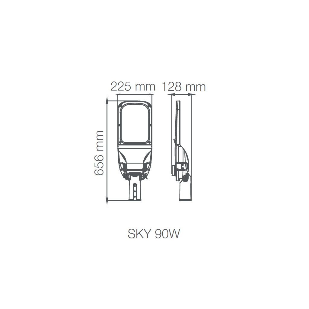 Luminaria Industrial LEDVANCE® STREETLIGHT 10Y 90W / 5000K Gris 88791