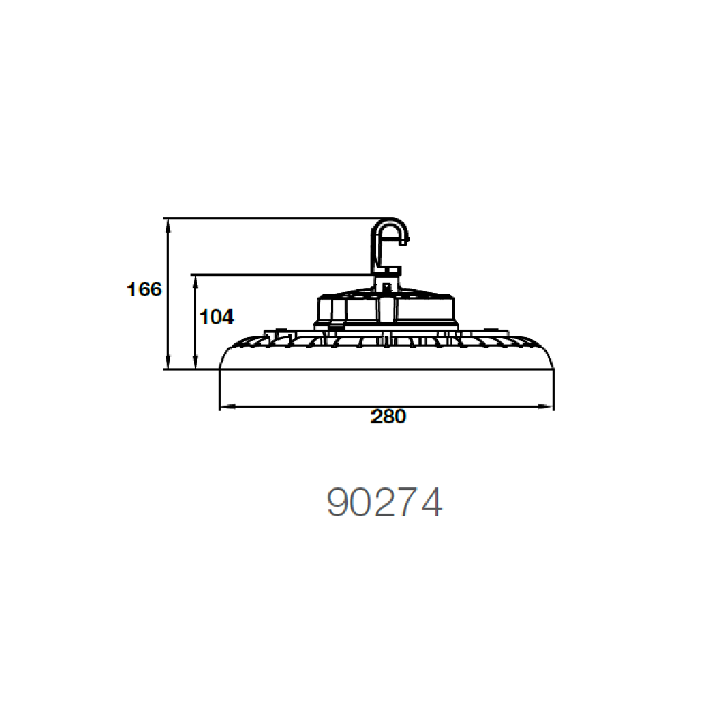 Luminaria Industrial LEDVANCE® Highbay PFM Selectable 80/100/120W 4000/5000/6500K Negro Mate 90274