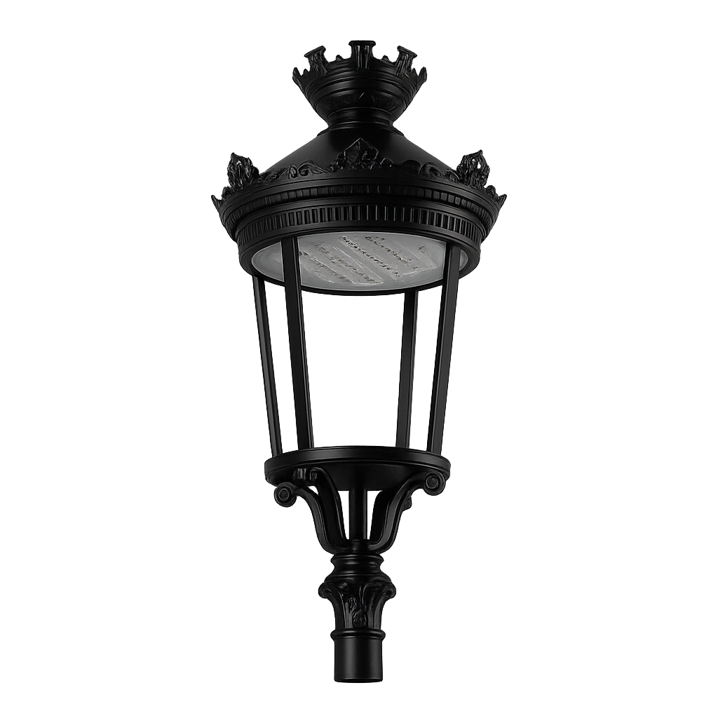 Farol LED colonial Construlita Atenuación 0-10V / 80W / 7,700lm / 3000K / Ángulo Tipo II M Negro OU9036FBCA