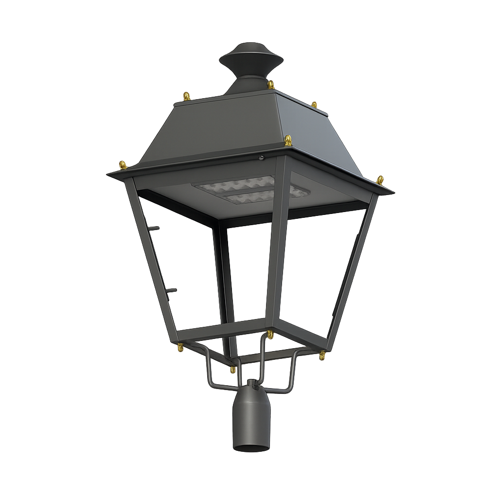 Farol LED colonial Construlita Atenuación 0-10V / 80W / 7,700lm / 3000K / Ángulo Tipo V Negro OU9906NBCA