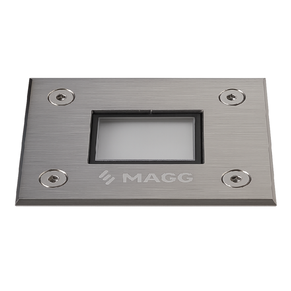 Luz de Cortesía Lateral MAGG Serie EP 60 SQ SOFT para Empotrar 1W / 2700K / 5lm / Difuso Gris L7302-910