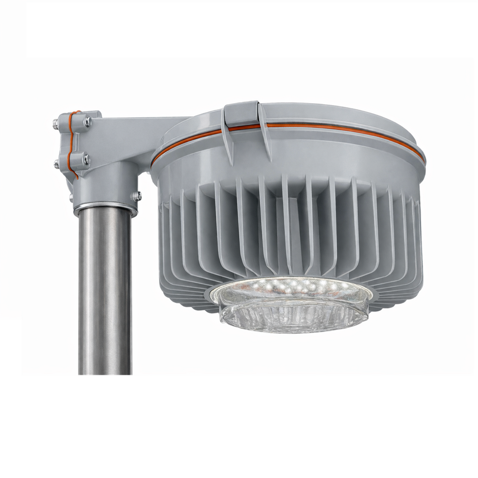 Luminaria Industrial LED para Áreas Peligrosas 53W 5800lm 5000K Montaje a Poste 90° Serie LH-LED RAWELT 27.46.4481
