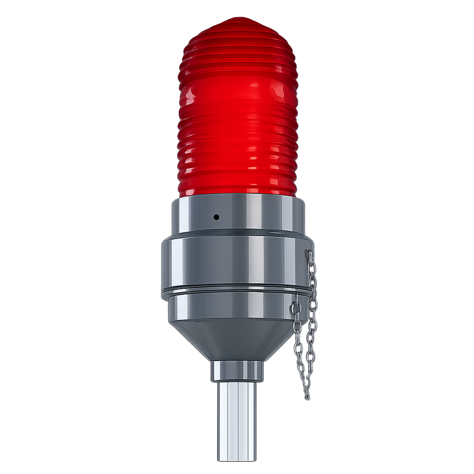 Luminaria Luz de Obstrucción con Recubrimiento PVC Entrada Inferior Serie LO-PC RAWELT 27.17.3624.PC