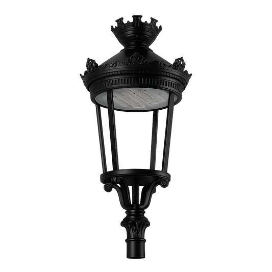 Farol LED colonial Construlita Atenuación 0-10V / 80W / 7,700lm / 3000K / Ángulo Tipo II M Negro OU9036FBCA