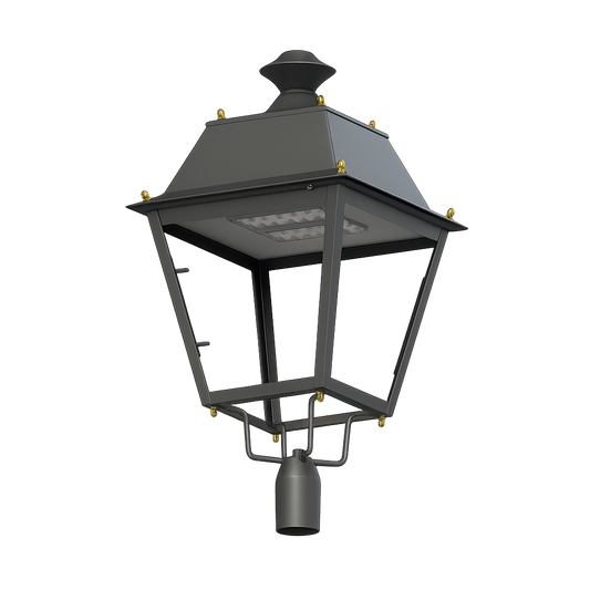 Farol LED colonial Construlita Atenuación 0-10V / 80W / 7,700lm / 3000K / Ángulo Tipo V Negro OU9906NBCA