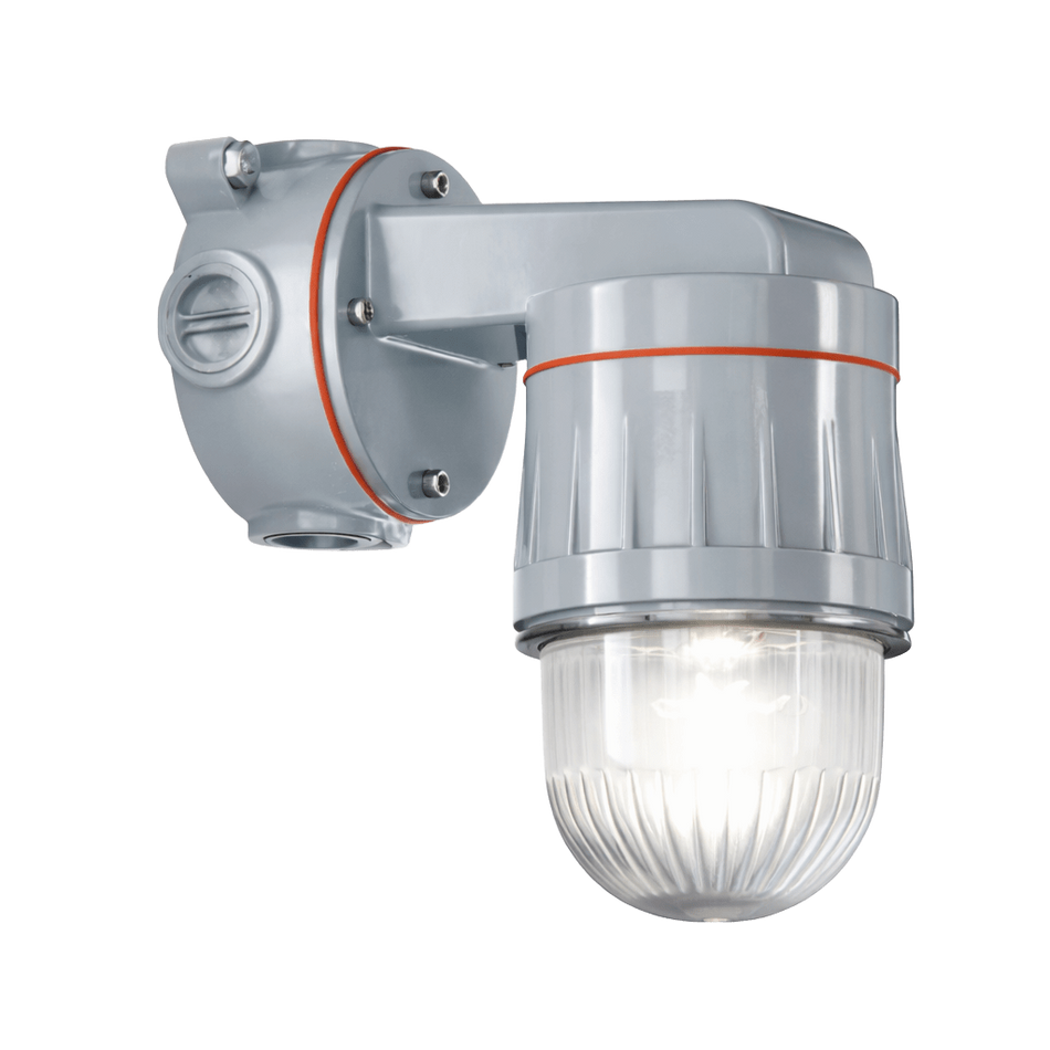 Luminaria Industrial LED a Prueba de Intemperie 16W 1000lm 6500K Montaje a Pared con Caja CVX y Vaso de Policarbonato Serie V100-LED-RT RAWELT 27.52.4126